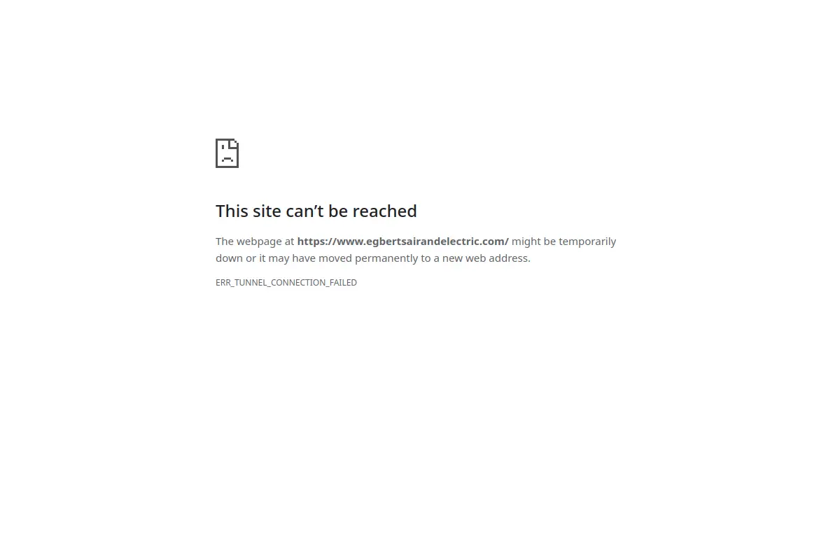 Egberts Electric and Air Conditioning website