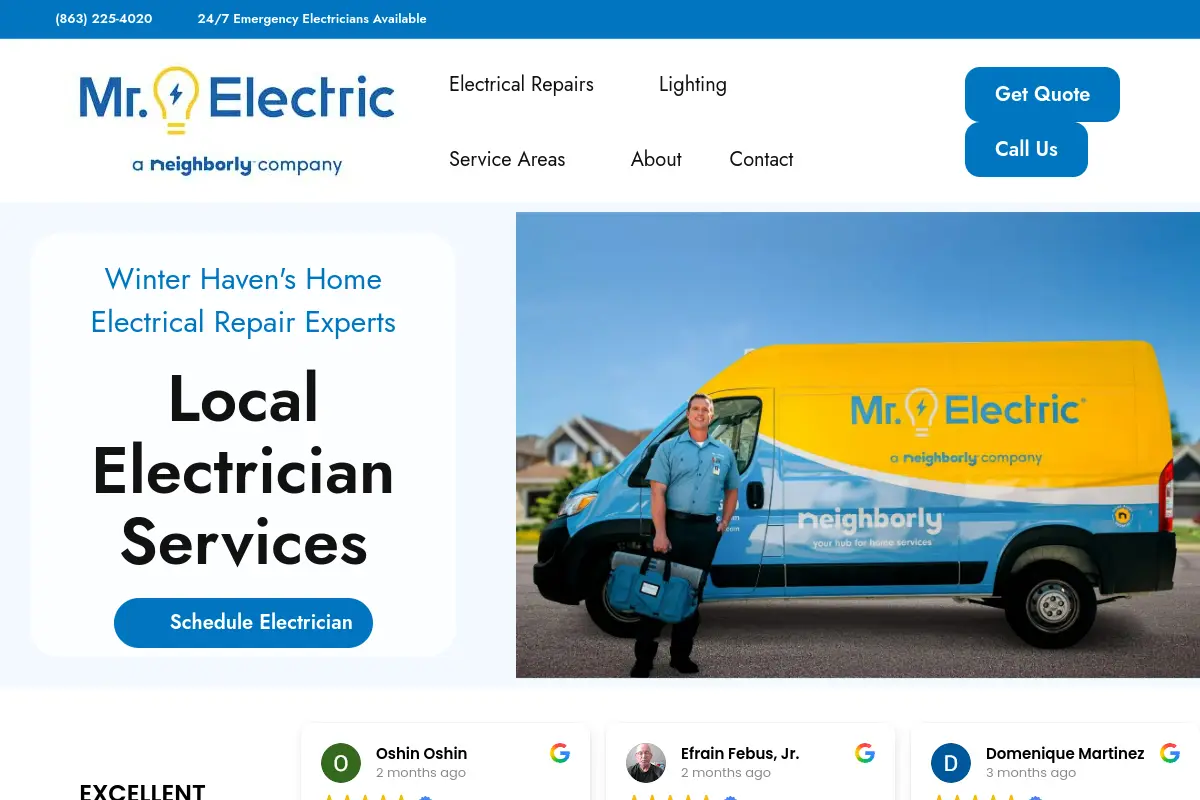 Mr. Electric of Winter Haven website