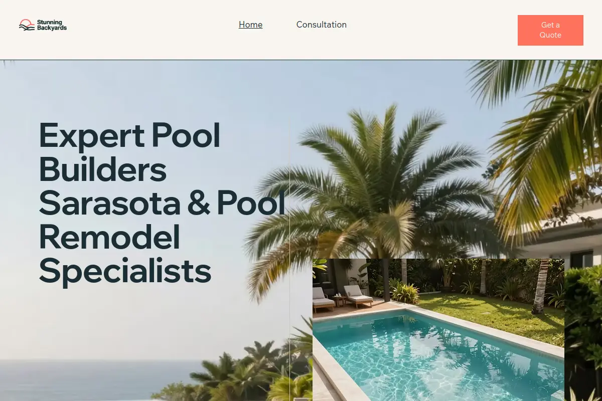Stunning Backyards website
